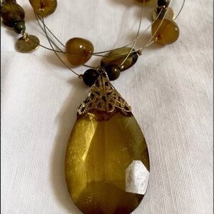 Lane Bryant Amber Pendant Necklace